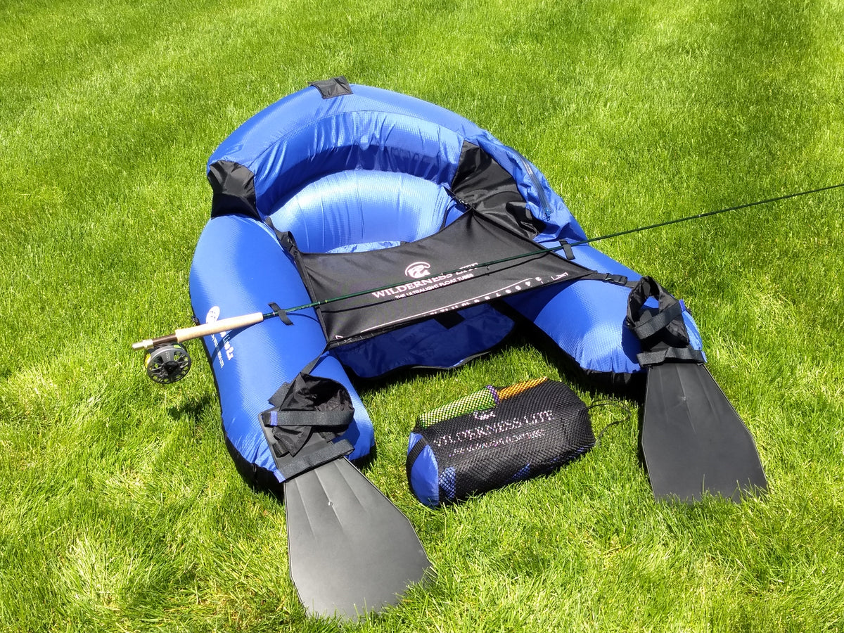 Backpacking Float Tube Tree Line 2.x Ultralight Float Tube with Double Action Inflation Pump ...